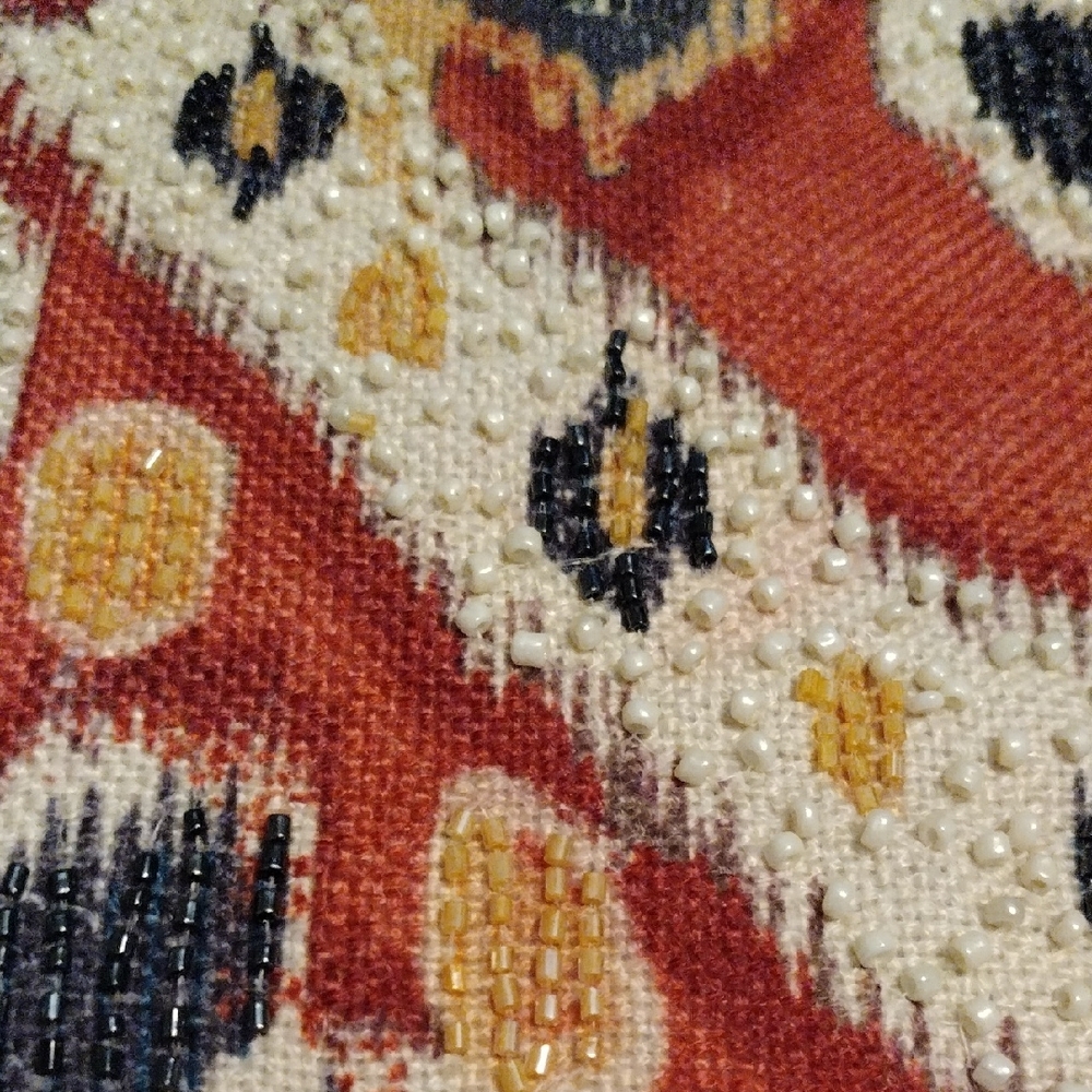 Artisan Red and Black Decorative Pillow - Picture 6 of 9